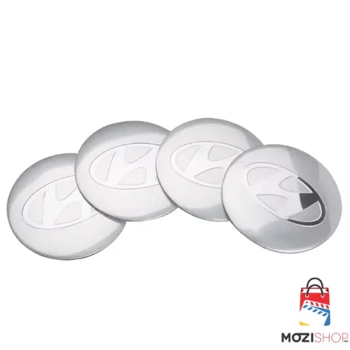 Hyundai felni matrica szett - teljes ezüst 56 mm-es, 3D kivitel
