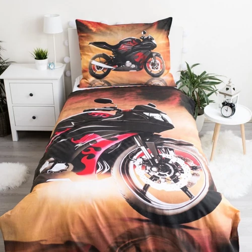 Motor ágyneműhuzat garnitúra - Fekete sportmotor 