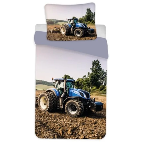 Traktor gyerek ágyneműhuzat garnitúra - Kék traktor