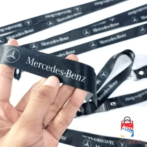Mercedes kulcstartó, nyakpánt fekete - Nylon