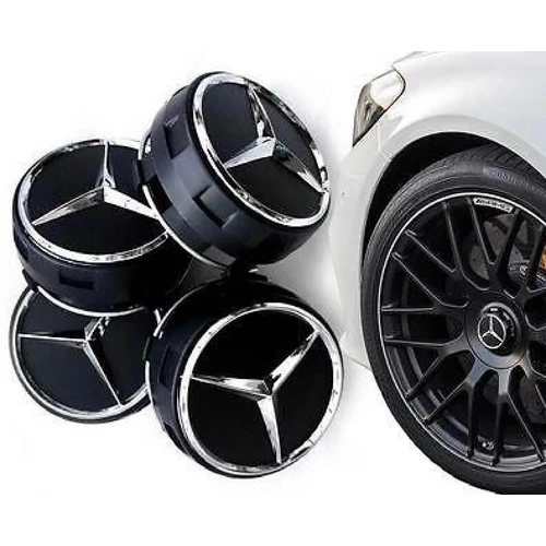 Mercedes felniközép kupak szett - 75 mm-es, 3D kivitel