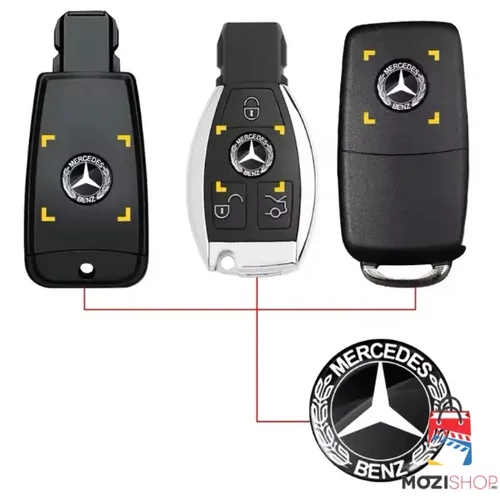 Mercedes embléma, matrica kulcstartóhoz, 14 mm-es