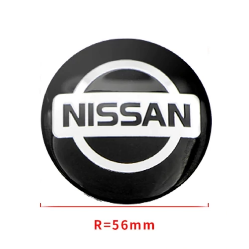 Nissan felni matrica szett - fekete - 56 mm-es, 3D kivitel