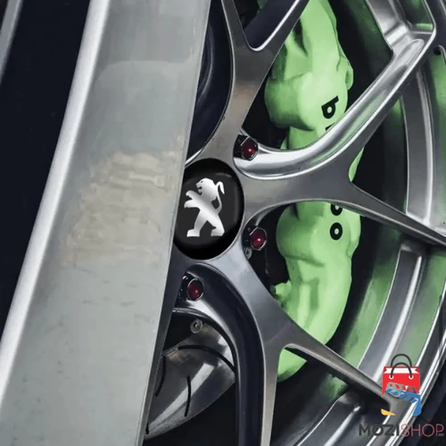 Peugeot felni matrica szett - fekete 56 mm-es, 3D kivitel