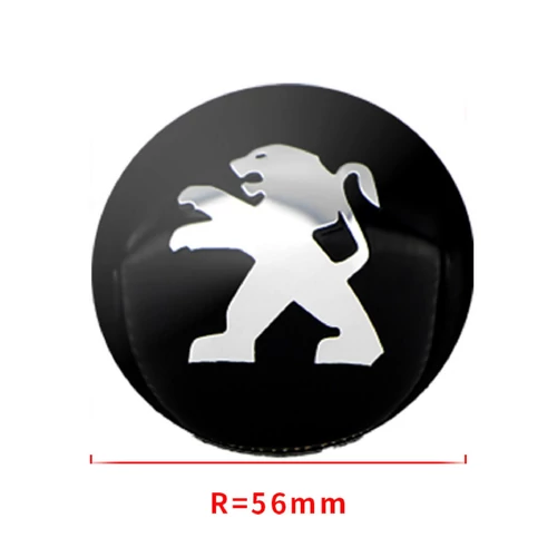 Peugeot felni matrica szett - fekete 56 mm-es, 3D kivitel