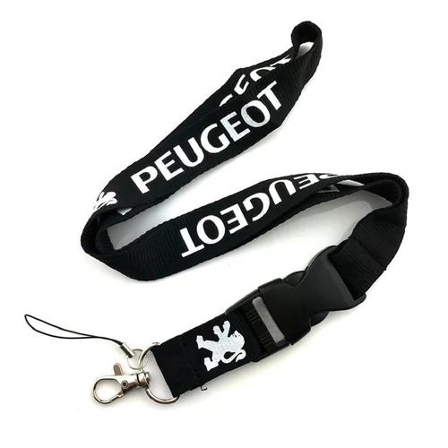 Peugeot kulcstartó, nyakpánt fekete