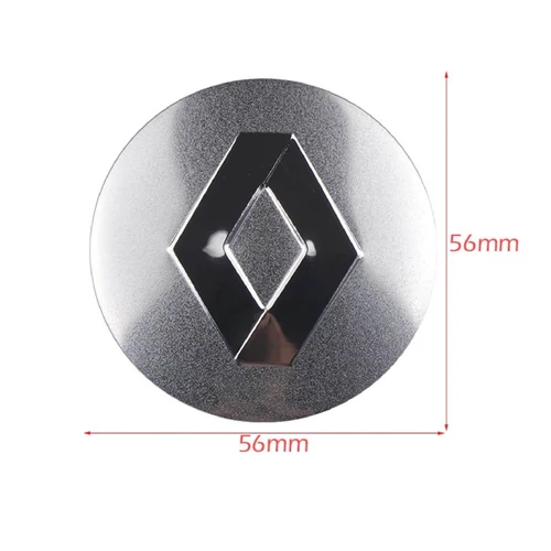 Renault felni matrica szett - ezüst 56 mm-es, 3D kivitel