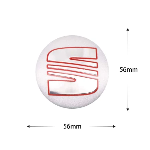 Seat felni matrica szett - ezüst 56 mm-es, 3D kivitel