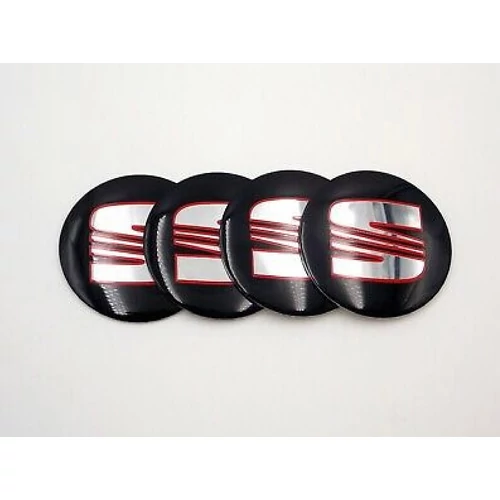 Seat felni matrica szett - fekete 56 mm-es, 3D kivitel
