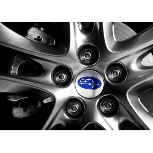 Subaru felni matrica szett - ezüst-kék 56 mm-es, 3D kivitel
