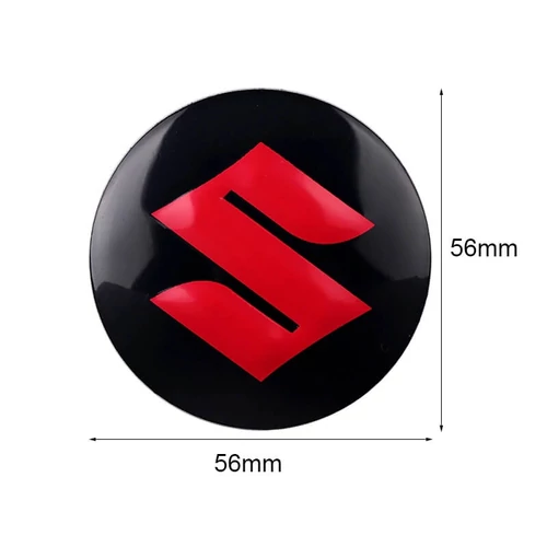 Suzuki felni matrica szett - fekete piros 56 mm-es, 3D kivitel