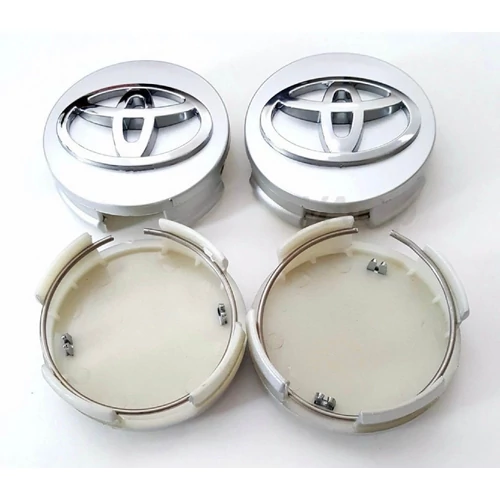 Toyota felniközép kupak szett - 62 mm-es, 3D kivitel, ezüst
