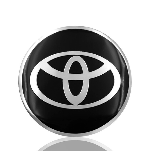 Toyota felni matrica szett - fekete ezüst 56 mm-es, 3D kivitel