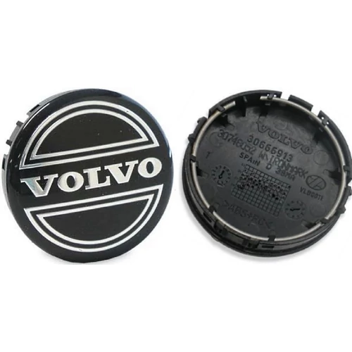 Volvo felniközép kupak szett - 64 mm-es, 3D kivitel, fekete