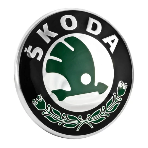 Skoda felni matrica szett - fekete zöld 65 mm-es, 3D kivitel