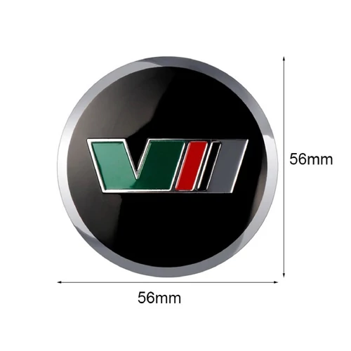 Skoda VRS felni matrica szett - fekete 56 mm-es, 3D kivitel