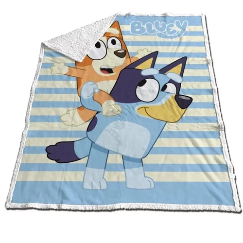 Bluey sherpa takaró 120x150cm - Bluey és Bingó 