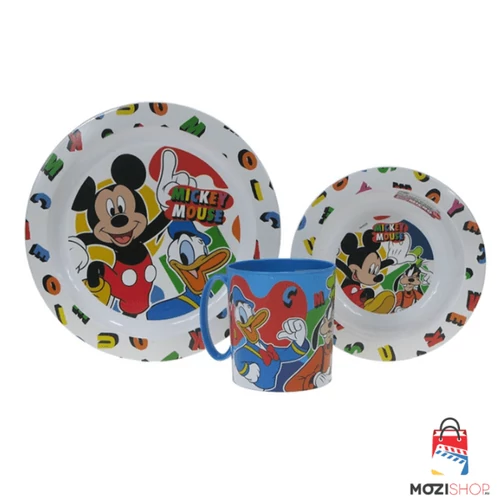 Mickey egér műanyag étkészlet