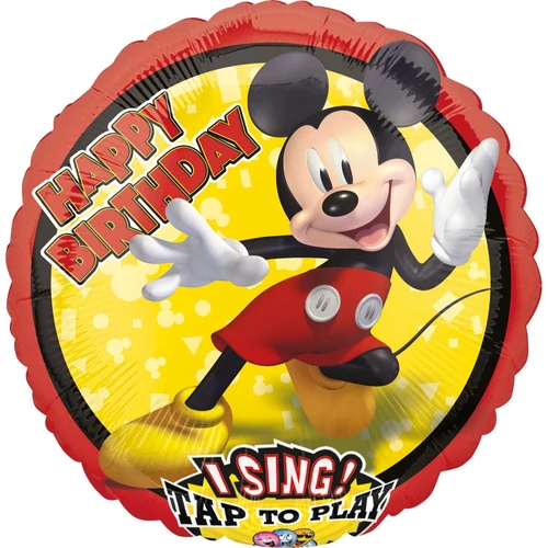 Disney Mickey zenélő fólia lufi 71 cm-es