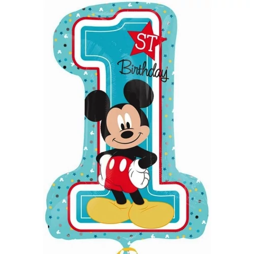 Mickey egér fólia lufi, 1-es szám - 71 cm-es