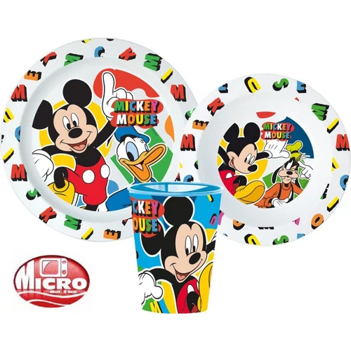 Mickey egér műanyag étkészlet