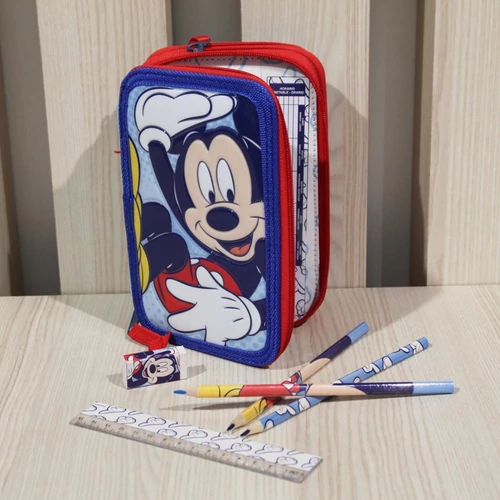Mickey töltött tolltartó - 3 emeletes