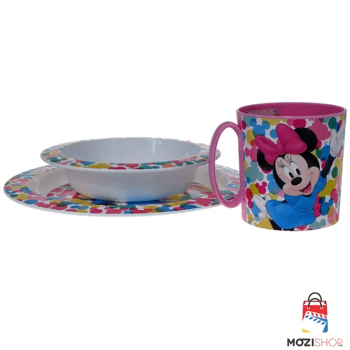 Minnie egér műanyag étkészlet