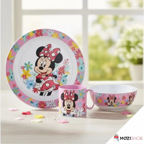 Disney Minnie étkészlet, műanyag szett bögrével 265 ml - Spring