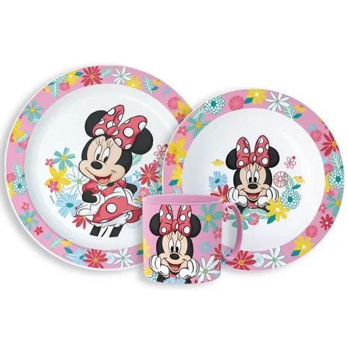 Disney Minnie étkészlet, műanyag szett bögrével 265 ml - Spring