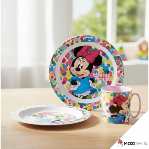 Disney Minnie étkészlet, műanyag szett bögrével 350 ml - Feel Good