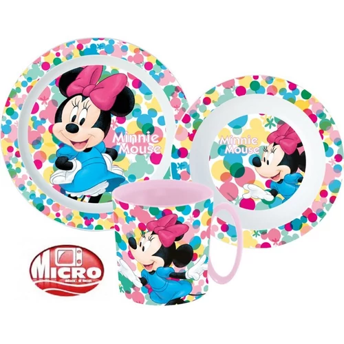 Minnie egér műanyag étkészlet