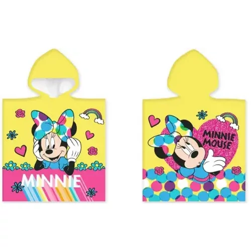 Disney Minnie poncsó törölköző, fürdőlepedő 50X100 cm - Yellow