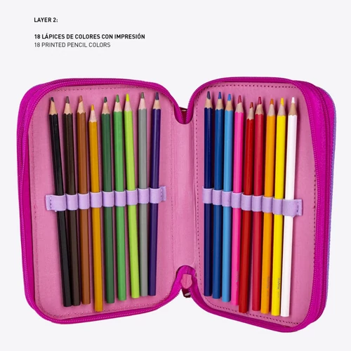 Disney Minnie egér töltött tolltartó - 3 emeletes - Daisy