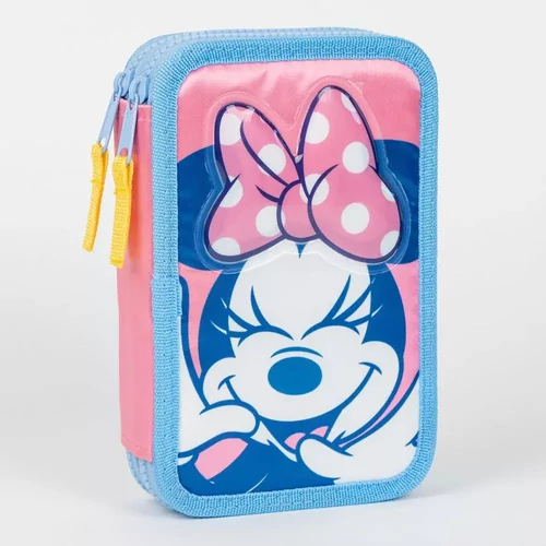 Disney Minnie töltött tolltartó 2 emeletes - Pink