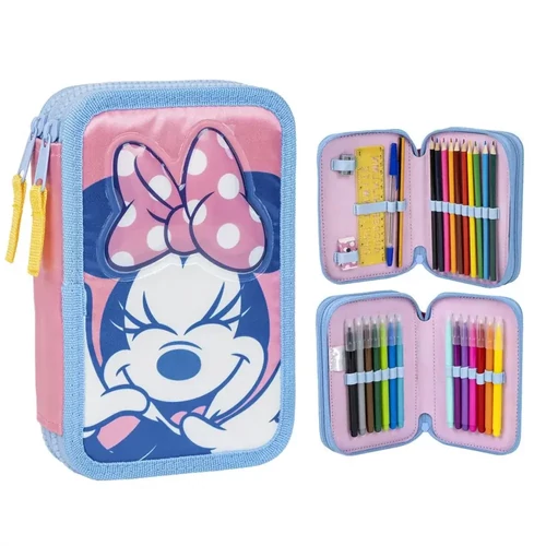Disney Minnie töltött tolltartó 2 emeletes - Pink
