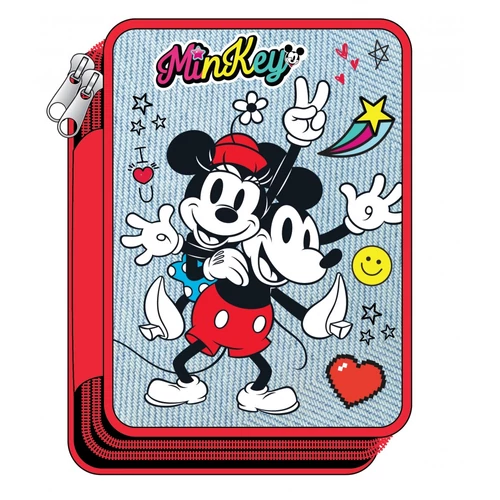 Minnie egér töltött tolltartó - 2 emeletes - MinKey