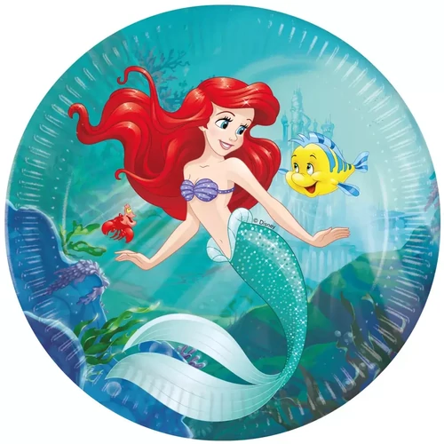 Disney Hercegnők papírtányér 8 db-os 23 cm - Ariel Curious