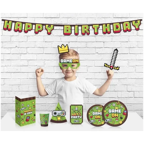 Gaming Happy Birthday felirat 1,6 m - Minecraft