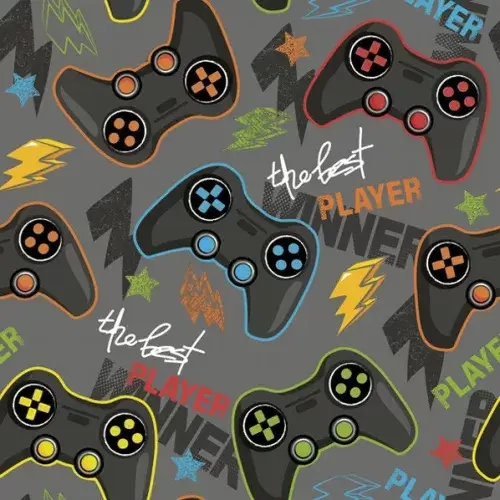 Gamer szalvéta 20 db-os 33x33 cm - Joystick