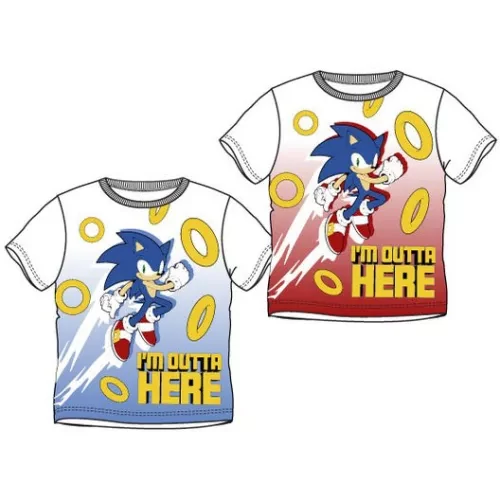 Sonic, a sündisznó gyerek rövid ujjú póló - Outta Here - 128-as méret