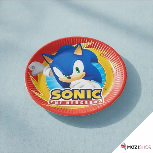 Sonic a sündisznó papírtányér 8 db-os 20 cm - Sega