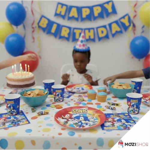 Sonic a sündisznó papírtányér 8 db-os 23 cm - Sega