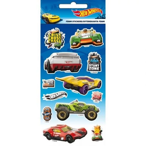 Hot Wheels pufi szivacs matrica szett