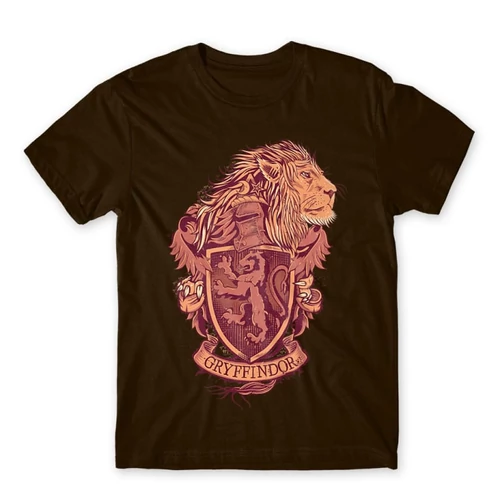 Barna Harry Potter férfi rövid ujjú póló - Gryffindor