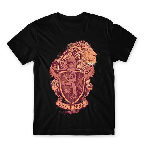 Fekete Harry Potter férfi rövid ujjú póló - Gryffindor
