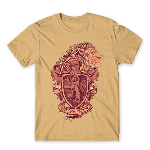 Homok Harry Potter férfi rövid ujjú póló - Gryffindor