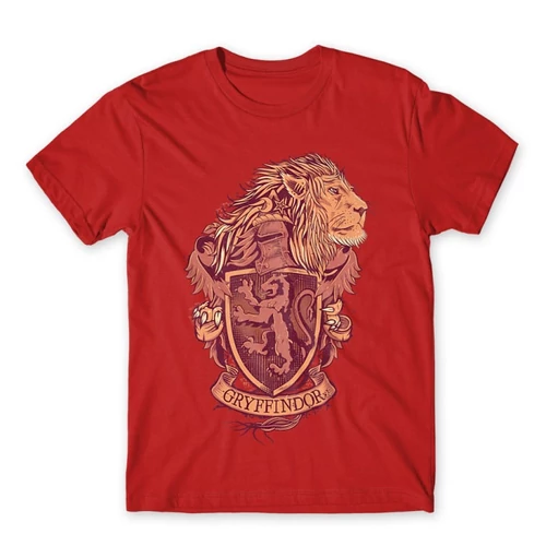 Piros Harry Potter férfi rövid ujjú póló - Gryffindor