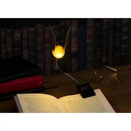 Harry Potter könyvre csiptethető aranycikesz olvasólámpa