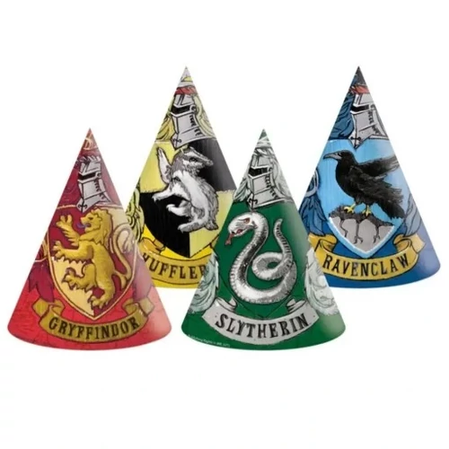 Harry Potter parti kalap, csákó 6 db-os - Hogwarts Houses