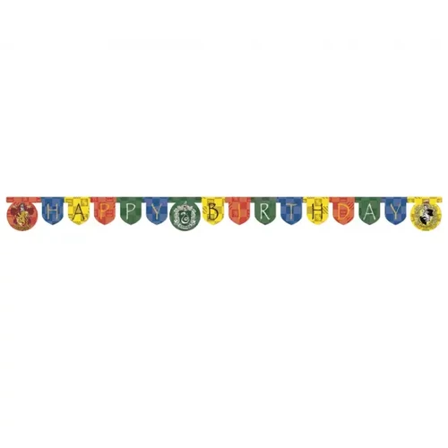 Harry Potter Happy Birthday felirat 2 méter - Hogwarts Houses